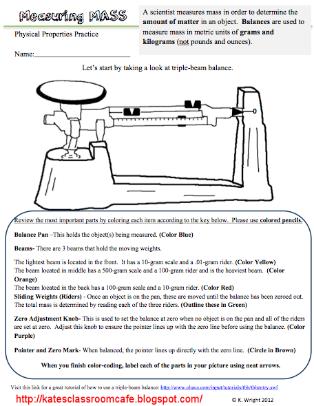 Measuring Mass Worksheet And Flipchart Freebie