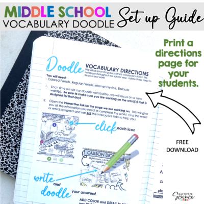 How to set up a middle school vocabulary notebook